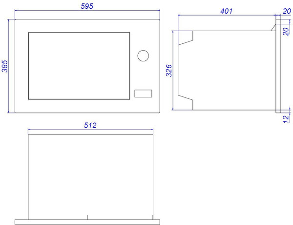 Изображение товара Микроволновая печь ZORG MIO254 S BL MT (черный)