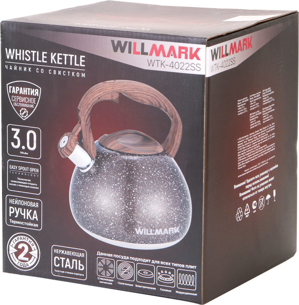 Изображение товара Чайник со свистком Willmark WTK-4022SS / 2001457