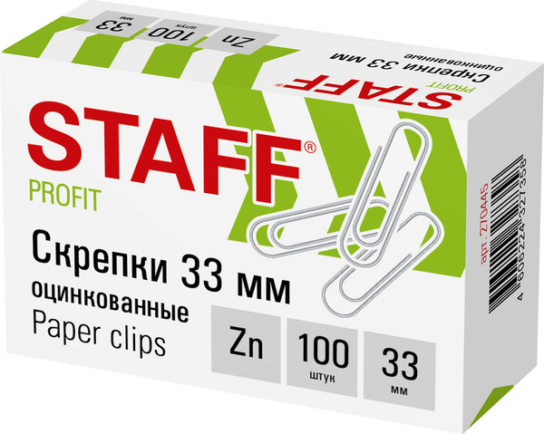 Изображение товара Скрепки Staff 270445 (100шт)