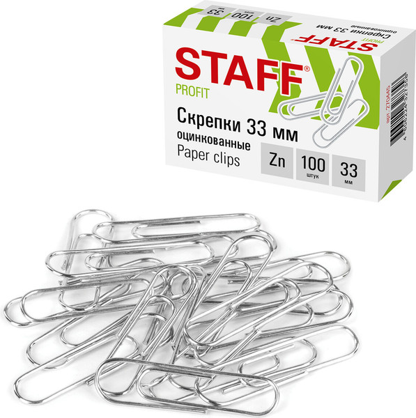 Изображение товара Скрепки Staff 270445 (100шт)