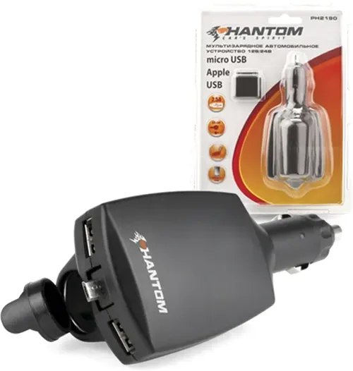 Изображение товара Зарядное устройство автомобильное Phantom PH2190