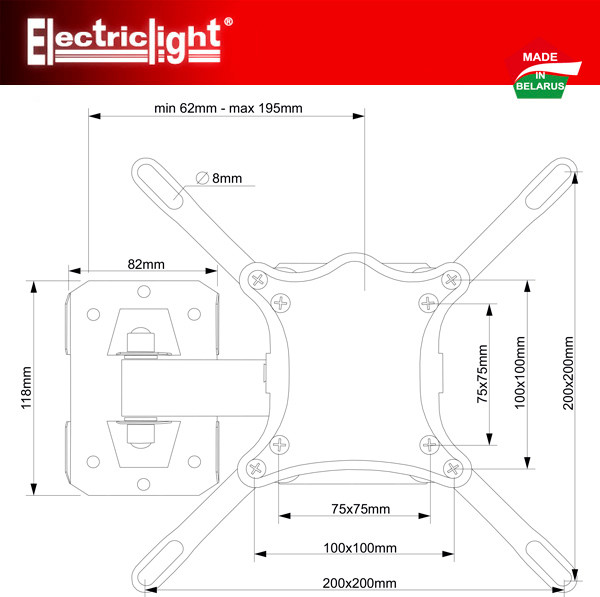 Изображение товара Кронштейн для телевизора Electriclight КБ-01-83