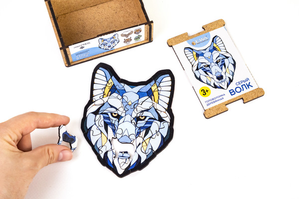 Изображение товара Пазл EWA Мини. Серый Волк