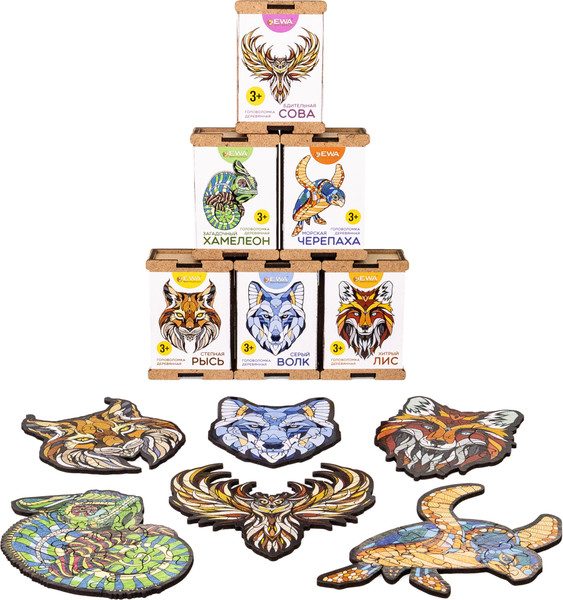 Изображение товара Пазл EWA Мини. Серый Волк