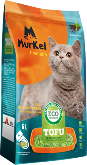Изображение товара Наполнитель для туалета Murkel Tofu / MR-059 (зеленый чай, 2.6кг)