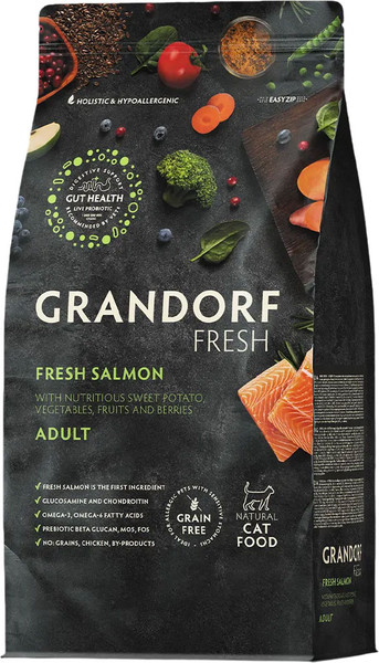 Изображение товара Сухой корм для кошек Grandorf Adult Fresh Salmon&Sweet Potato (400г)
