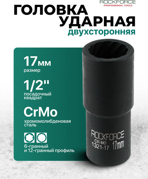 Изображение товара Головка слесарная RockForce RF-1321-17 (65908)