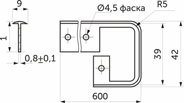 Изображение товара Соединительная планка для столешницы AKS 38 Egger / 57 625 (черный)