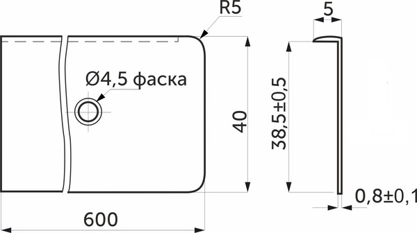 Изображение товара Соединительная планка для столешницы AKS 38 Egger правая / 39 982 (алюминий)