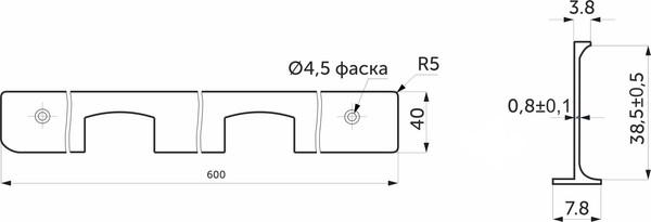 Изображение товара Соединительная планка для столешницы AKS 38 Egger / 64 265 (алюминий)