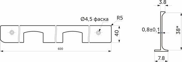 Изображение товара Соединительная планка для столешницы AKS 38 Egger / 57 628 (белый)
