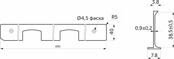 Изображение товара Соединительная планка для столешницы AKS 38 Egger / 57 624 (черный)