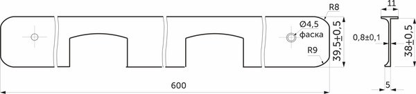 Изображение товара Соединительная планка для столешницы AKS 38 R8 / 22 531 (алюминий)