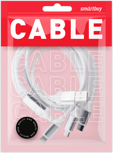 Изображение товара Кабель SmartBuy iK-312QBOMB (белый)