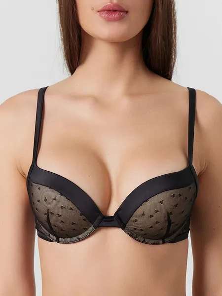 Изображение товара Бюстгальтер Mark Formelle 512450 (р.75B, черный в сердечки)