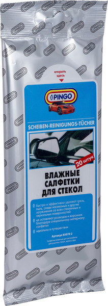 Изображение товара Влажные салфетки для автомобиля Pingo 85070-2 (20 шт.)