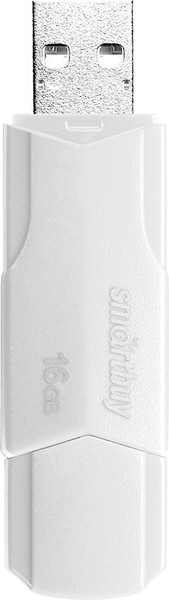 Изображение товара USB flash накопитель SmartBuy Clue 16Gb / SB16GBCLU-W (белый)