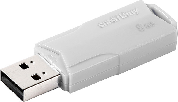 Изображение товара USB flash накопитель SmartBuy Clue 8Gb / SB8GBCLU-W (белый)
