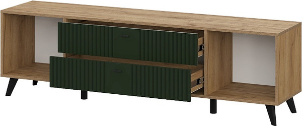 Изображение товара Тумба Arvento Милан К для телевидеоаппаратуры с ящиками (дуб золотой/олива софт)