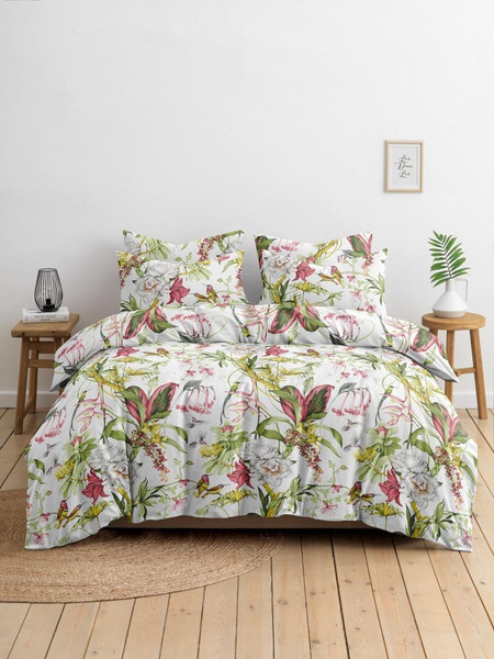 Изображение товара Комплект постельного белья Ночь нежна Гарден бердс 2сп Евро 70x70 / 70823-1+70471-8