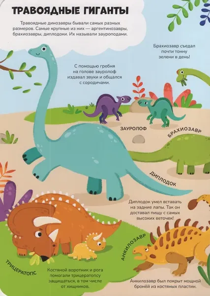 Изображение товара Развивающая книга Malamalama Знания в окошках. Динозавры, твердая обложка