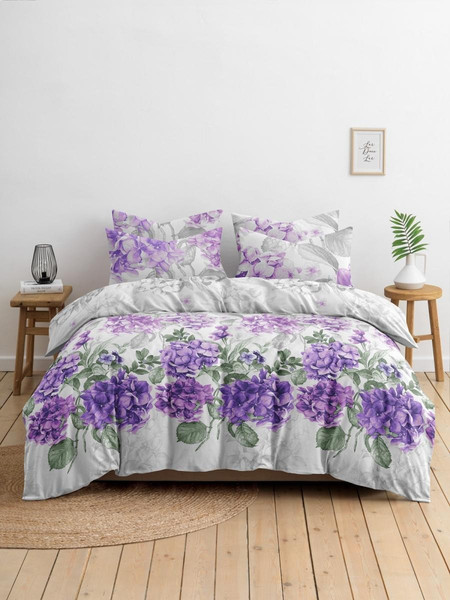 Изображение товара Комплект постельного белья Ночь нежна Гортензия Евро 70x70 / 20766-1+20312-24