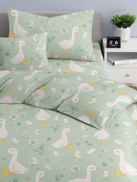 Изображение товара Комплект постельного белья Ночь нежна Гусяточки 1.5сп 50x70 / 500470-1