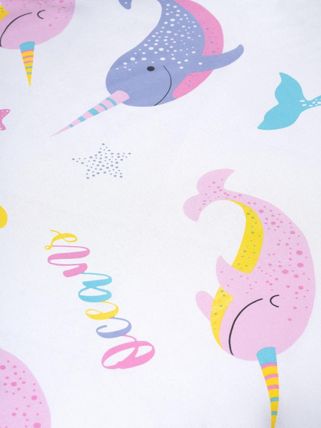 Изображение товара Комплект постельного белья Ночь нежна Киты 1.5сп 50x70 / 500445-1+571111-1