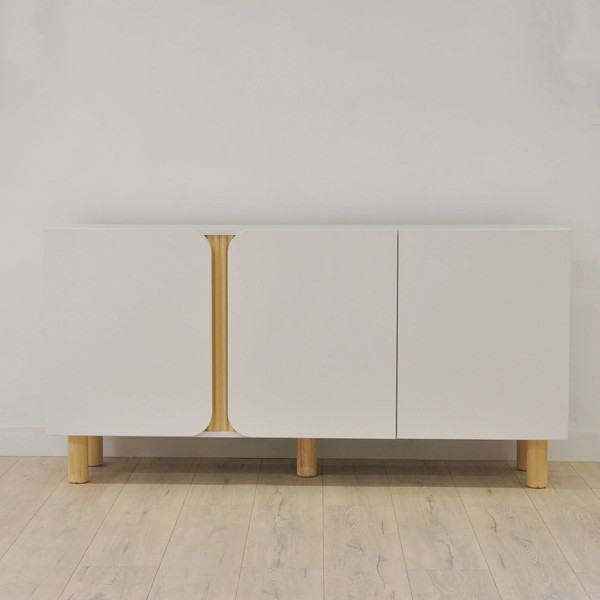 Изображение товара Тумба Dipriz Ola 3дв / Д.98028 (белый/лак)