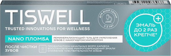 Изображение товара Гель для укрепления эмали Tiswell Реминерализующий с наногидроксиапатитом и ксилитом (40мл)