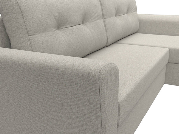 Изображение товара Диван угловой Лига Диванов Амстердам Лайт правый / 121167 (рогожка амур бежевый)