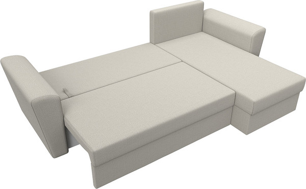 Изображение товара Диван угловой Лига Диванов Амстердам Лайт правый / 121167 (рогожка амур бежевый)