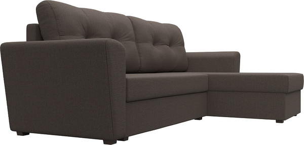 Изображение товара Диван угловой Лига Диванов Амстердам Лайт правый / 121168 (рогожка амур коричневый)