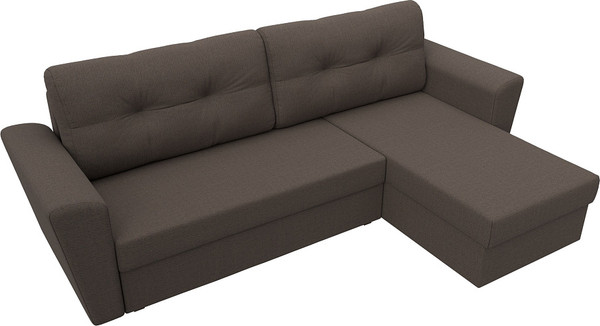Изображение товара Диван угловой Лига Диванов Амстердам Лайт правый / 121168 (рогожка амур коричневый)