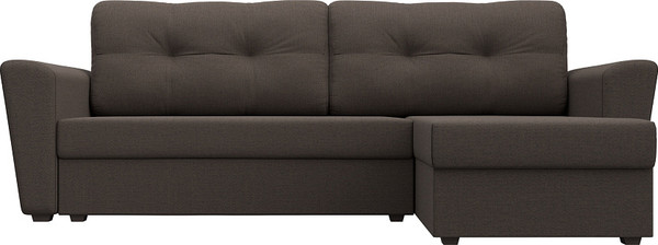 Изображение товара Диван угловой Лига Диванов Амстердам Лайт правый / 121168 (рогожка амур коричневый)