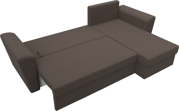 Изображение товара Диван угловой Лига Диванов Амстердам Лайт правый / 121168 (рогожка амур коричневый)