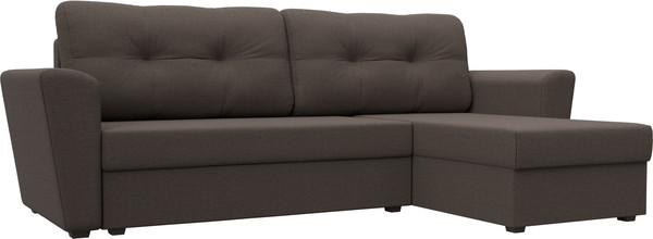 Изображение товара Диван угловой Лига Диванов Амстердам Лайт правый / 121168 (рогожка амур коричневый)