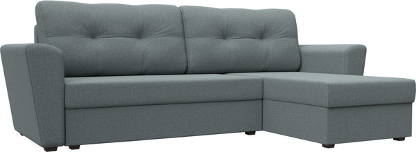 Изображение товара Диван угловой Лига Диванов Амстердам Лайт правый / 121169 (рогожка амур серый)