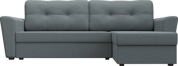 Изображение товара Диван угловой Лига Диванов Амстердам Лайт правый / 121169 (рогожка амур серый)