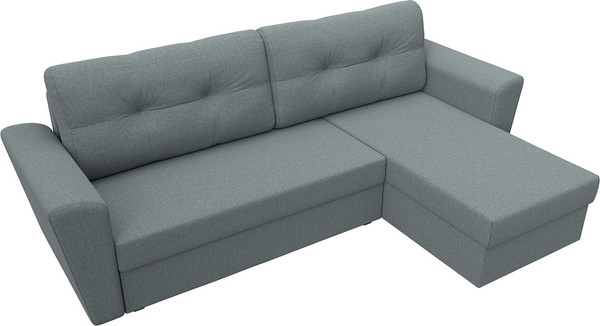 Изображение товара Диван угловой Лига Диванов Амстердам Лайт правый / 121169 (рогожка амур серый)
