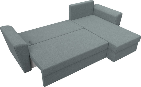 Изображение товара Диван угловой Лига Диванов Амстердам Лайт правый / 121169 (рогожка амур серый)