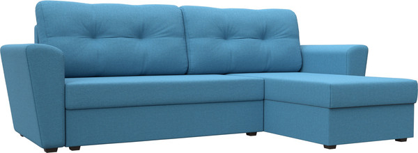 Изображение товара Диван угловой Лига Диванов Амстердам Лайт правый / 121170 (рогожка амур голубой)