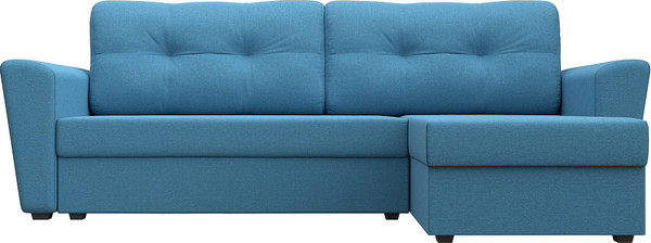 Изображение товара Диван угловой Лига Диванов Амстердам Лайт правый / 121170 (рогожка амур голубой)