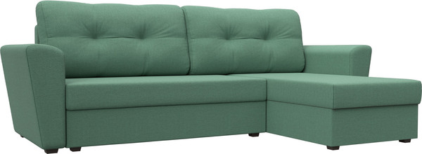 Изображение товара Диван угловой Лига Диванов Амстердам Лайт правый / 121171 (рогожка амур зеленый)