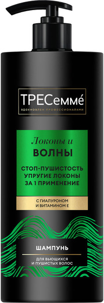 Изображение товара Шампунь для волос Tresemme Локоны и волны для вьющихся и пушистых волос (1л)