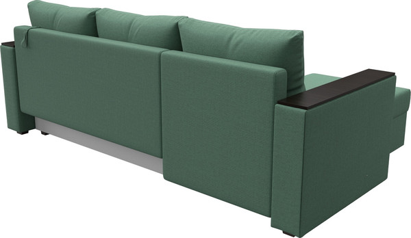 Изображение товара Диван угловой Лига Диванов Атланта без стола левый / 126165L (рогожка амур зеленый)