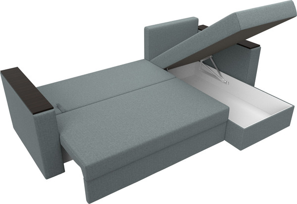 Изображение товара Диван угловой Лига Диванов Атланта без стола правый / 126167 (рогожка амур серый)