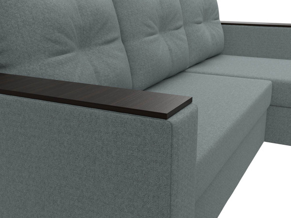 Изображение товара Диван угловой Лига Диванов Атланта без стола правый / 126167 (рогожка амур серый)