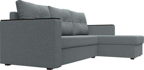 Изображение товара Диван угловой Лига Диванов Атланта без стола правый / 126167 (рогожка амур серый)