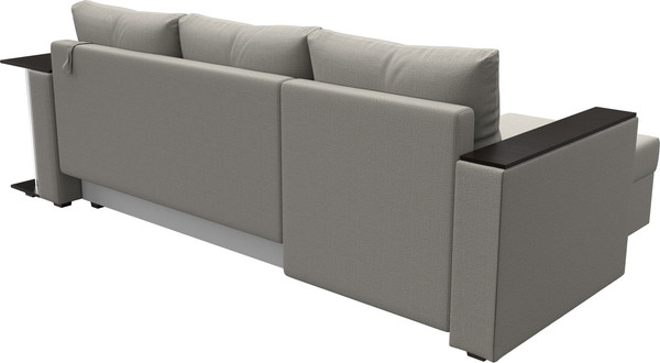 Изображение товара Диван угловой Лига Диванов Атланта со столом левый / 121162L (рогожка амур бежевый)